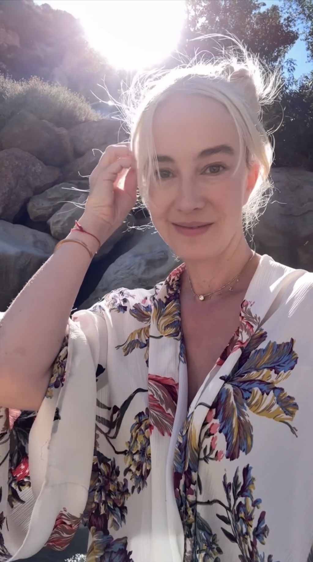 Katja Eiblmayr at the creek